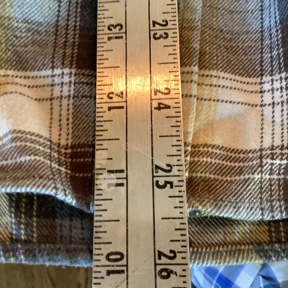 Howler Bros Harker Flannel Shirt Medium Brown Blue Cream - Picture 4 of 5